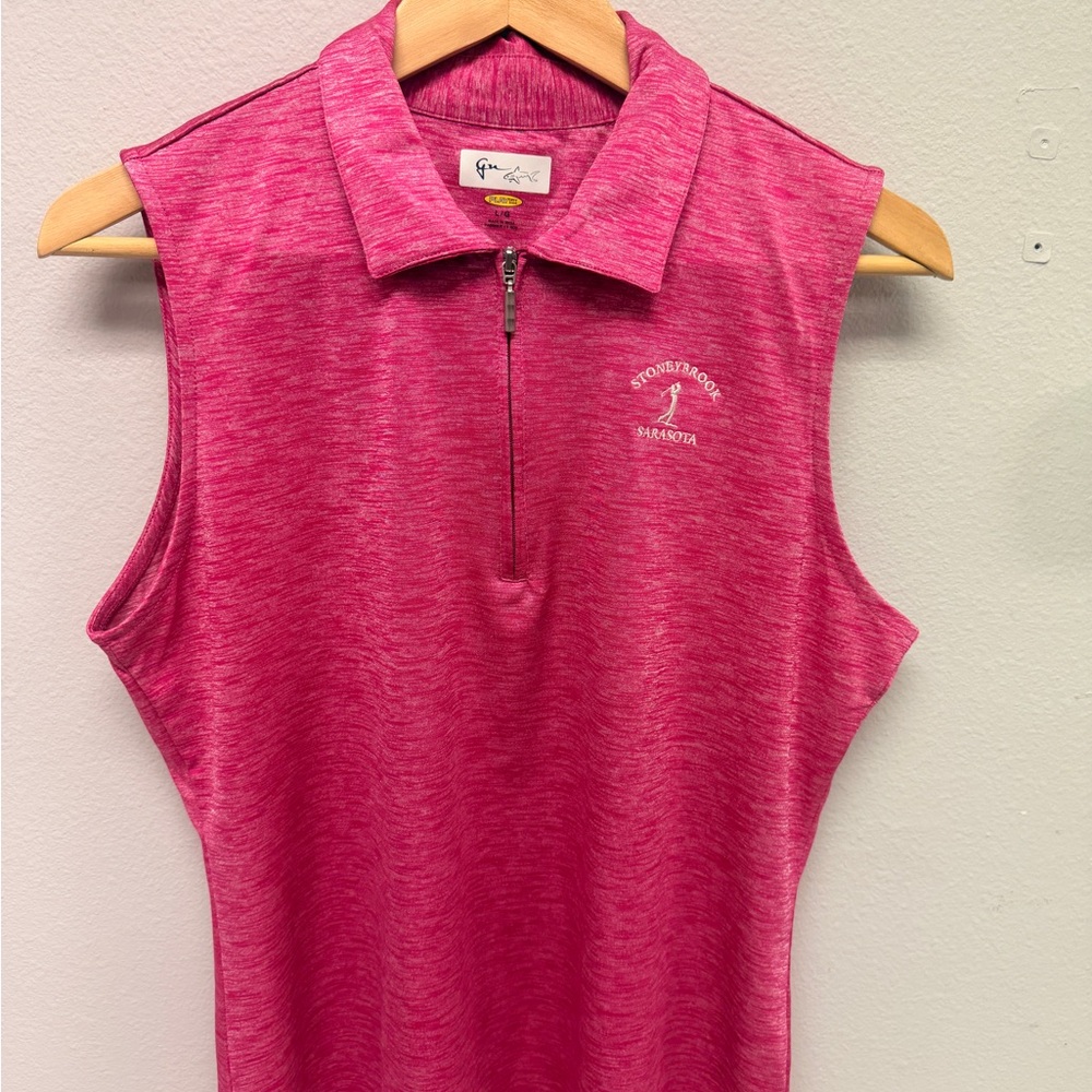 Greg Norman Collection Fuchsia Sleeveless Polo
